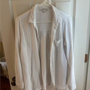 Anne Klein White Textured Shirt